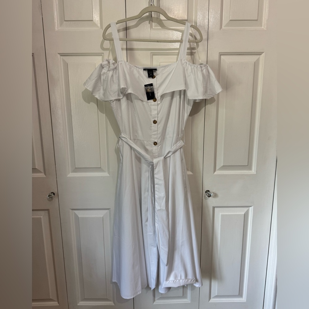Ashley Stewart NWT Off the Shoulder White Sundress size 18/20